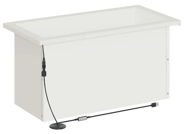 Vrtna posuda za sadnju s LED svjetlom 2 kom. Bijela - Bijela 30 x 60 x 30 cm 2
