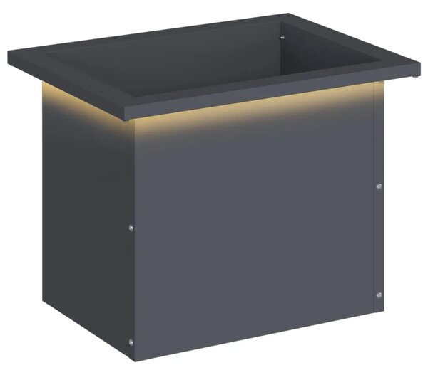 Vrtna posuda za sadnju s LED svjetlom Antracit 30 x 40 x 30 cm - Antracit 30 x 40 x 30 cm 1