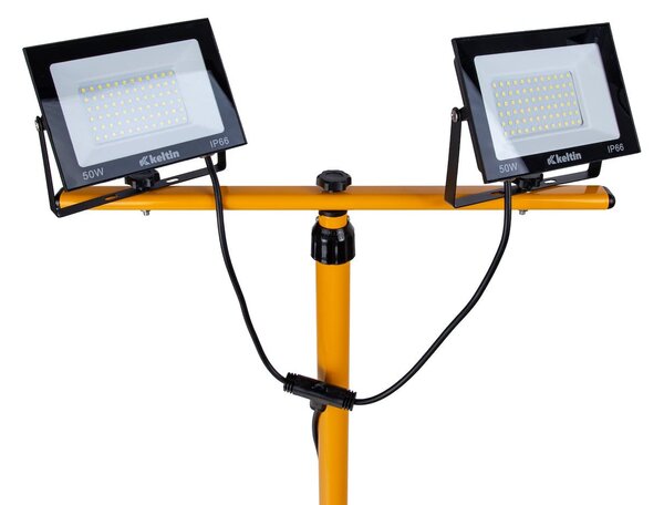 2x50w smd led gradbeni reflektor na stativu 4500k