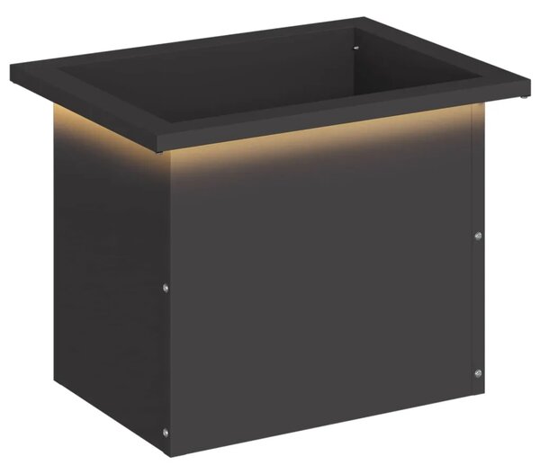 Vrtna posuda za sadnju s LED svjetlom Crna 30 x 40 x 30 cm - Crna 30 x 40 x 30 cm 1