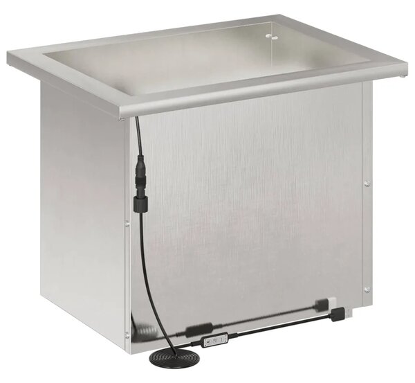 Vrtna posuda za sadnju s LED svjetlom Srebrna 30 x 40 x 30 cm - Nehrđajući čelik 30 x 40 x 30 cm 1