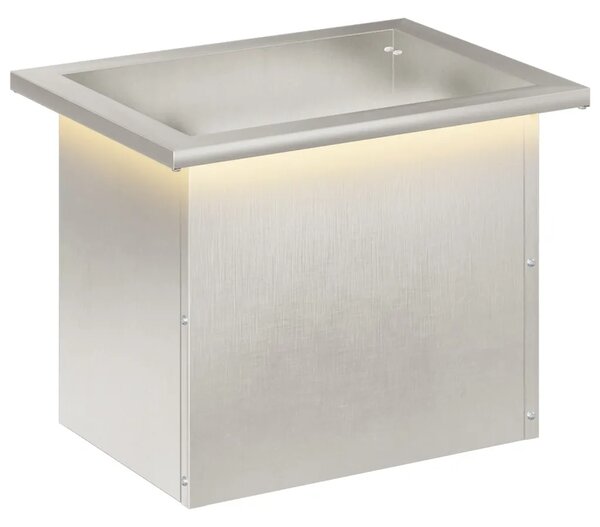 Vrtna posuda za sadnju s LED svjetlom Srebrna 30 x 40 x 30 cm - Nehrđajući čelik 30 x 40 x 30 cm 1