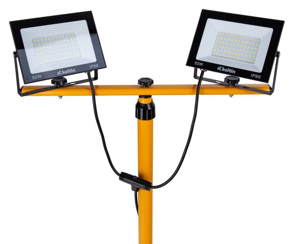 2x50w smd led gradbeni reflektor na stativu 4500k