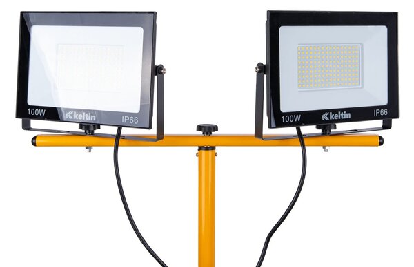 2x100w smd led gradbeni reflektor na stativu 4500k
