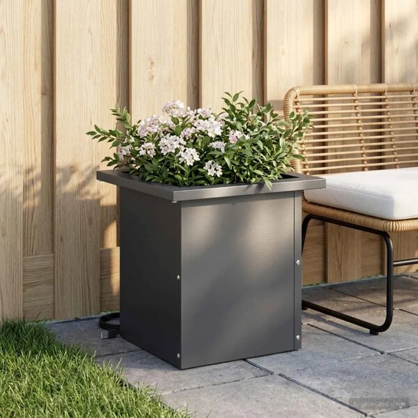 Vrtna posuda za sadnju s LED svjetlom Antracit 30 x 30 x 30 cm - Antracit 30 x 30 x 30 cm 1