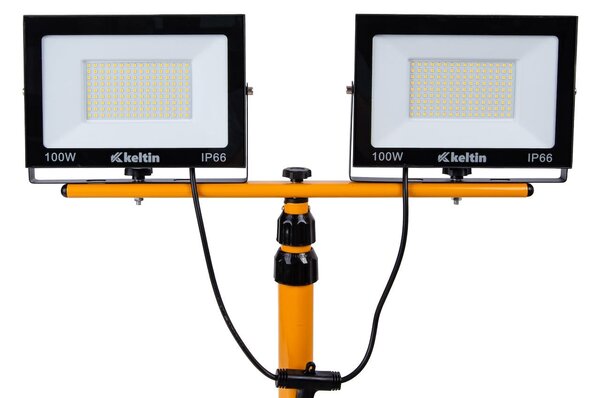 2x100w smd led gradbeni reflektor na stativu 4500k