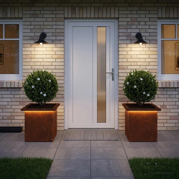Vrtna posuda za sadnju s LED svjetlom 2 kom. Rđa - Otporni čelik 30 x 30 x 30 cm 2