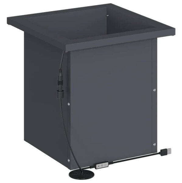 Vrtna posuda za sadnju s LED svjetlom 2 kom. Antracit - Antracit 30 x 30 x 30 cm 2