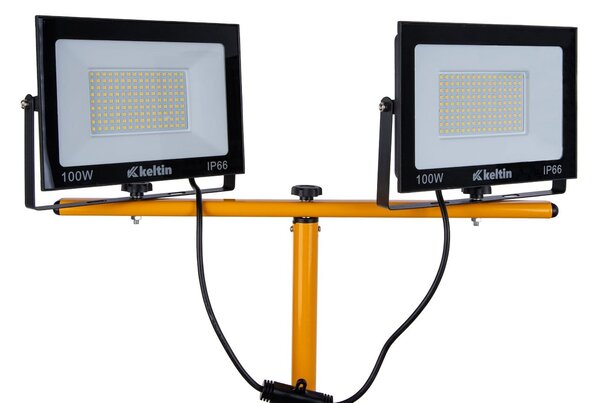 2x100w smd led gradbeni reflektor na stativu 4500k