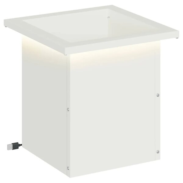 Vrtna posuda za sadnju s LED svjetlom Bijela 30 x 30 x 30 cm - Bijela 30 x 30 x 30 cm 1