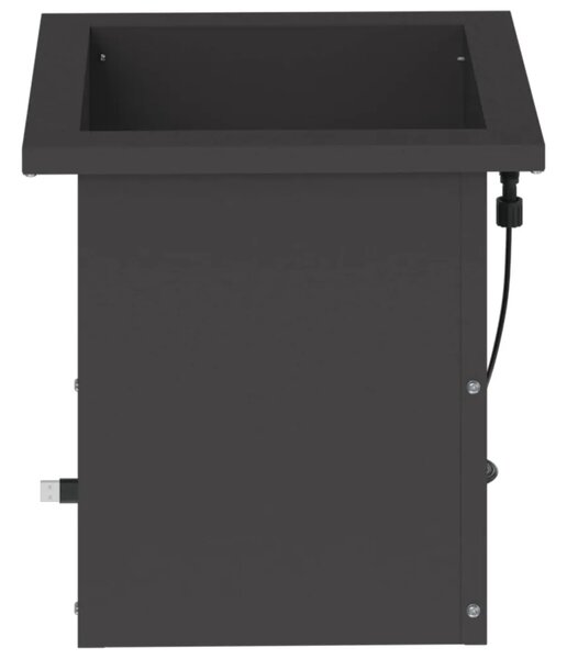 Vrtna posuda za sadnju s LED svjetlom Crna 30 x 30 x 30 cm - Crna 30 x 30 x 30 cm 1