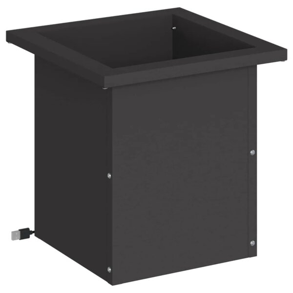 Vrtna posuda za sadnju s LED svjetlom Crna 30 x 30 x 30 cm - Crna 30 x 30 x 30 cm 1