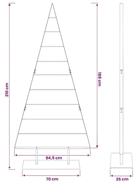 Metalna božićna jelka KUOPIO 210 cm Čelik Zlatno - 210 cm Zlatno
