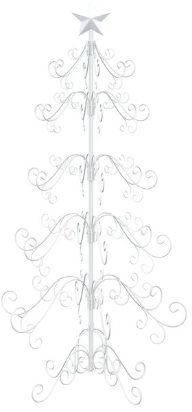 Metalna božićna jelka KUOPIO 150 cm Čelik Bijela - 150 cm Bijela