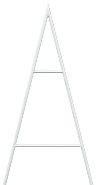 Metalna božićna jelka KUOPIO 125 cm Čelik s praškastim premazom - 125 cm Bijela bez LED svjetala