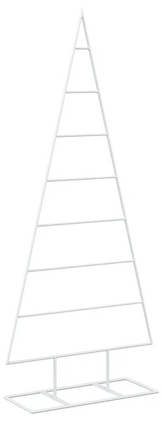 Metalna božićna jelka KUOPIO 125 cm Čelik s praškastim premazom - 125 cm Bijela bez LED svjetala