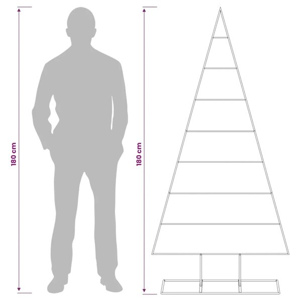 Metalna božićna jelka KUOPIO 180 cm Čelik s praškastim premazom - 180 cm Bijela bez LED svjetala