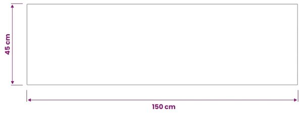 Kuhinjski Tepih Plavo Sjenilo 150 x 45 cm 100% poliamid - plava nijansa 45 x 150 cm