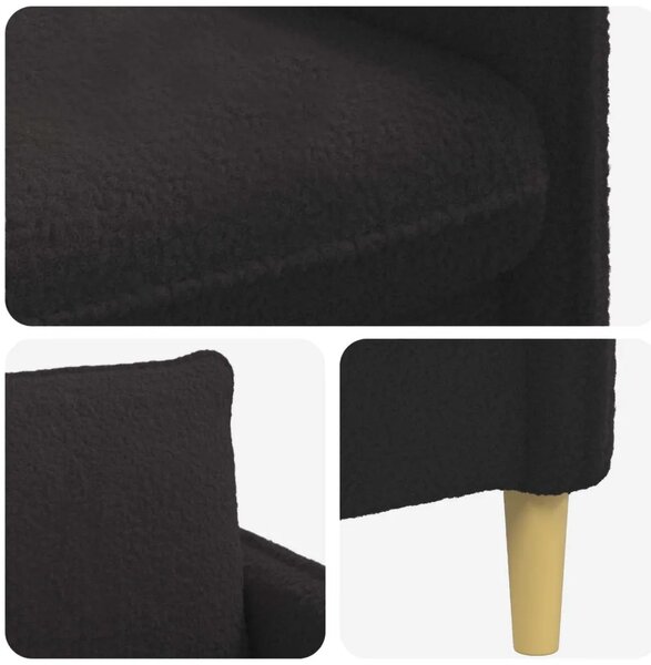 XL fotelja Crna Bouclé - Crna 70 cm