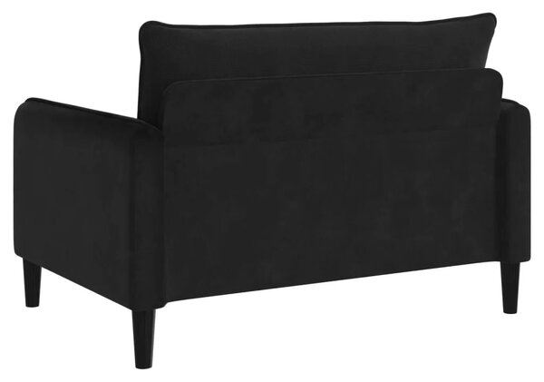 XXL fotelja Crna Baršun - Crna 110 cm