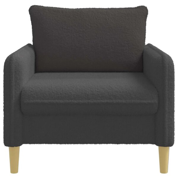 XL fotelja Tamnosiva Bouclé - Tamnosiva 70 cm