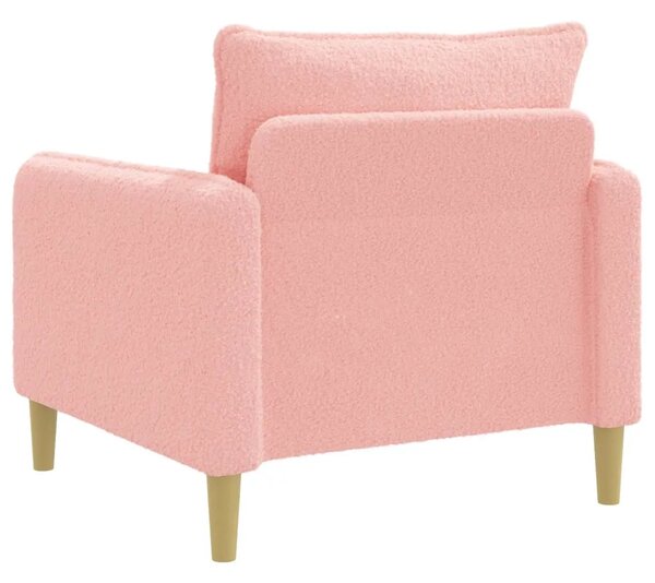 XL fotelja Ružičasta Bouclé - Ružičasta 70 cm