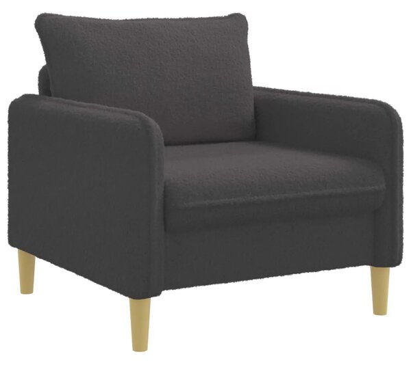 XL fotelja Tamnosiva Bouclé - Tamnosiva 70 cm