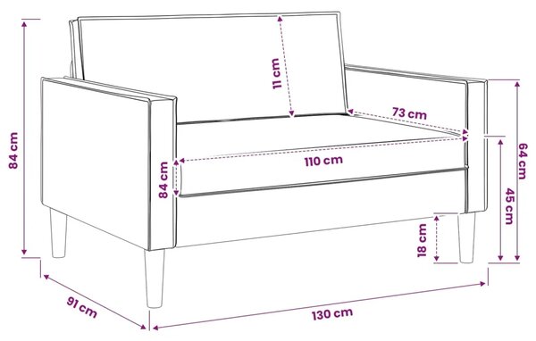 XXL fotelja Tamno crvena Umjetna koža - boja crnog vina 110 cm