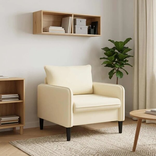 XL fotelja Krem Baršun - Krem 70 cm