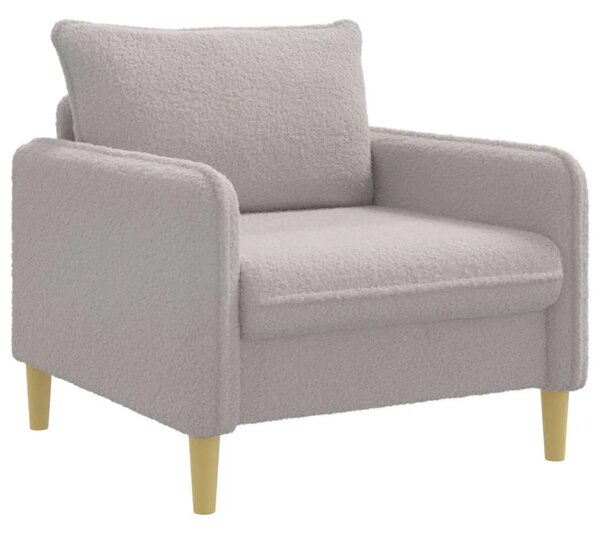 XL fotelja Svjetlosiva Bouclé - Svjetlosiva 70 cm