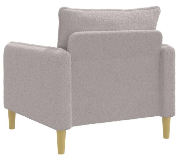 XL fotelja Svjetlosiva Bouclé - Svjetlosiva 70 cm