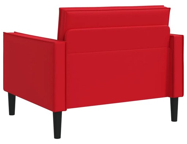 XL fotelja Crvena Umjetna koža - Crvena 85 cm