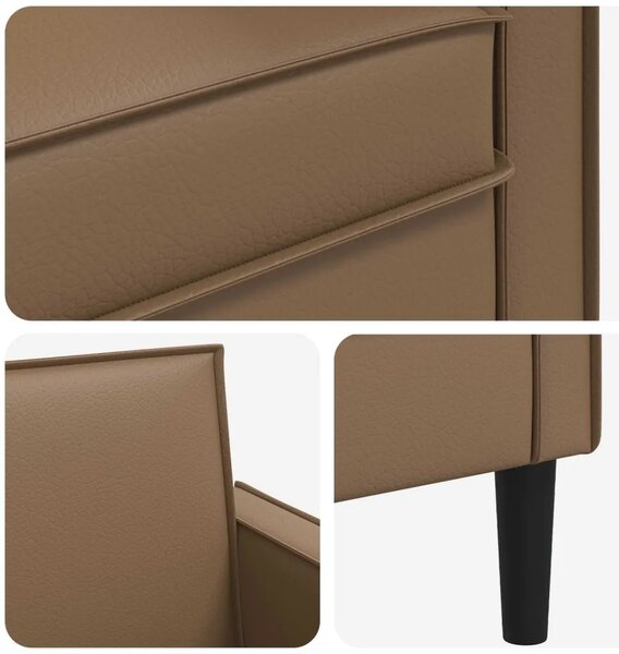XL fotelja Boja cappuccina Umjetna koža - Boja cappuccina 85 cm