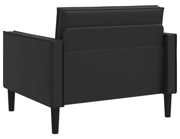 XL fotelja Crna Umjetna koža - Crna 85 cm