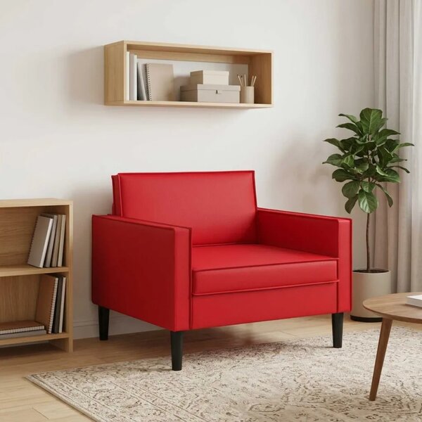 XL fotelja Crvena Umjetna koža - Crvena 85 cm