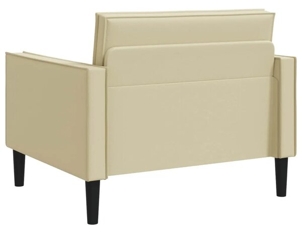 XL naslonjač Krem Umjetna koža - Krem 85 cm