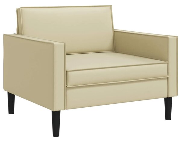 XL naslonjač Krem Umjetna koža - Krem 85 cm
