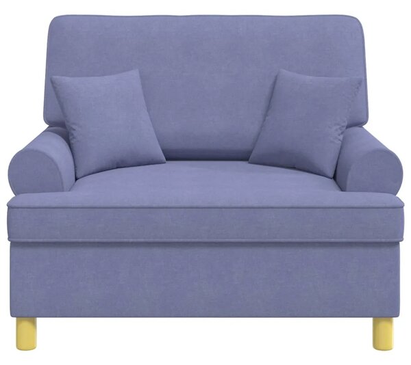 XXL fotelja s jastucima Traper plava Tkanina - Trapere plave boje 85 cm