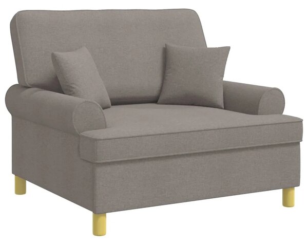 XXL fotelja s jastucima Sivosmeđa Tkanina - Sivosmeđa 85 cm