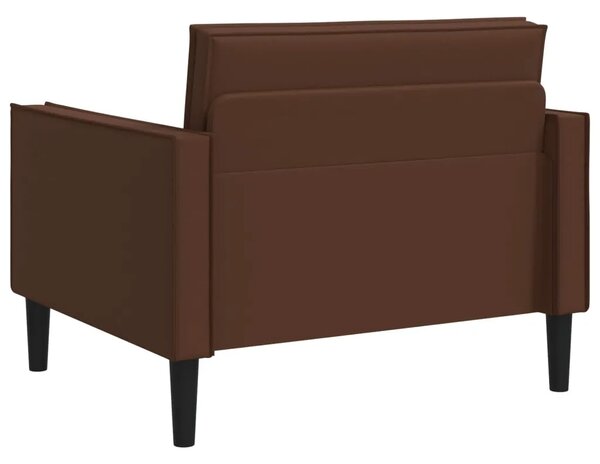 XL naslonjač Smeđa Umjetna koža - Smeđa 85 cm