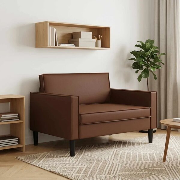 XL naslonjač Smeđa Umjetna koža - Smeđa 85 cm