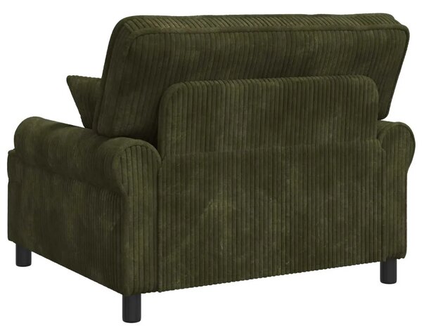 XXL fotelja s jastucima Zelena Tkanina od 1 5 linija - Zelena 85 cm