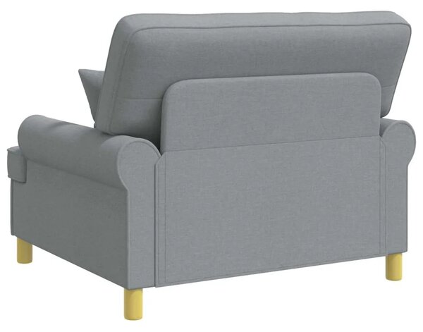 XXL fotelja s jastucima Svjetlosiva Tkanina - Svjetlosiva 85 cm