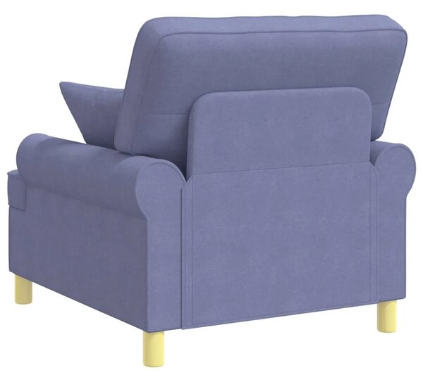 XL fotelja s jastucima Traper plava Tkanina - Trapere plave boje 60 cm
