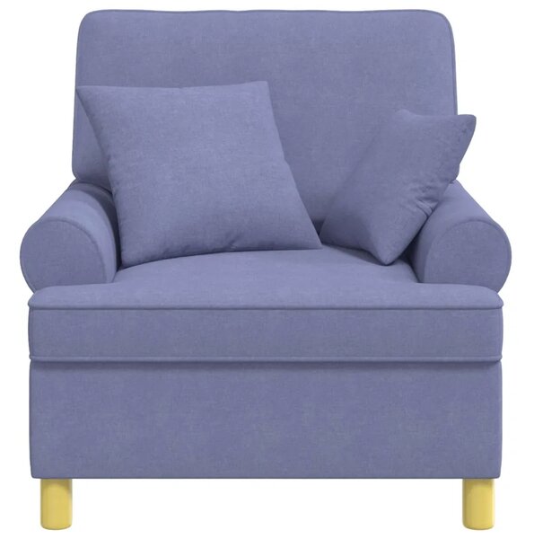 XL fotelja s jastucima Traper plava Tkanina - Trapere plave boje 60 cm