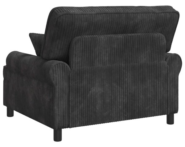 XXL fotelja s jastucima Tamnosiva Tkanina od 1 5 linija - Tamnosiva 85 cm