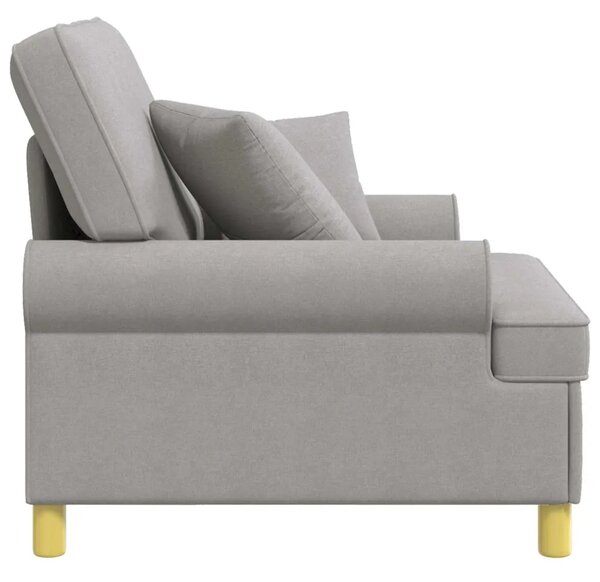 XL fotelja s jastucima Oblačnosiva Tkanina - Siva tkanina oblak 60 cm