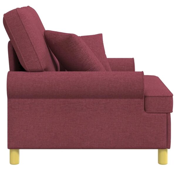 XL fotelja s jastucima Vinska crvena Tkanina - boja crnog vina 60 cm