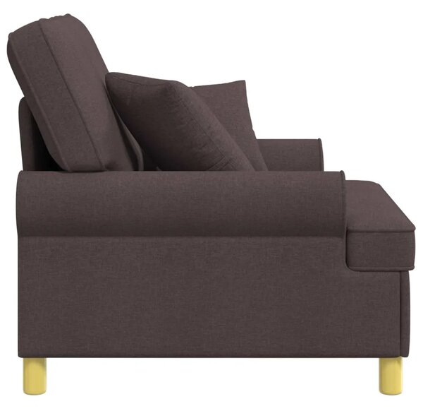 XL fotelja s jastucima Tamno smeđa Tkanina - Tamno smeđa 60 cm