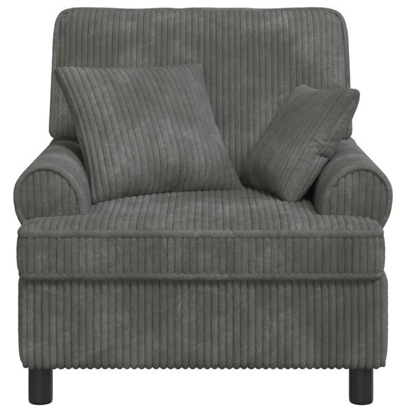 XL fotelja s jastucima Svjetlosiva Tkanina od 1 5 linija - Svjetlosiva 60 cm
